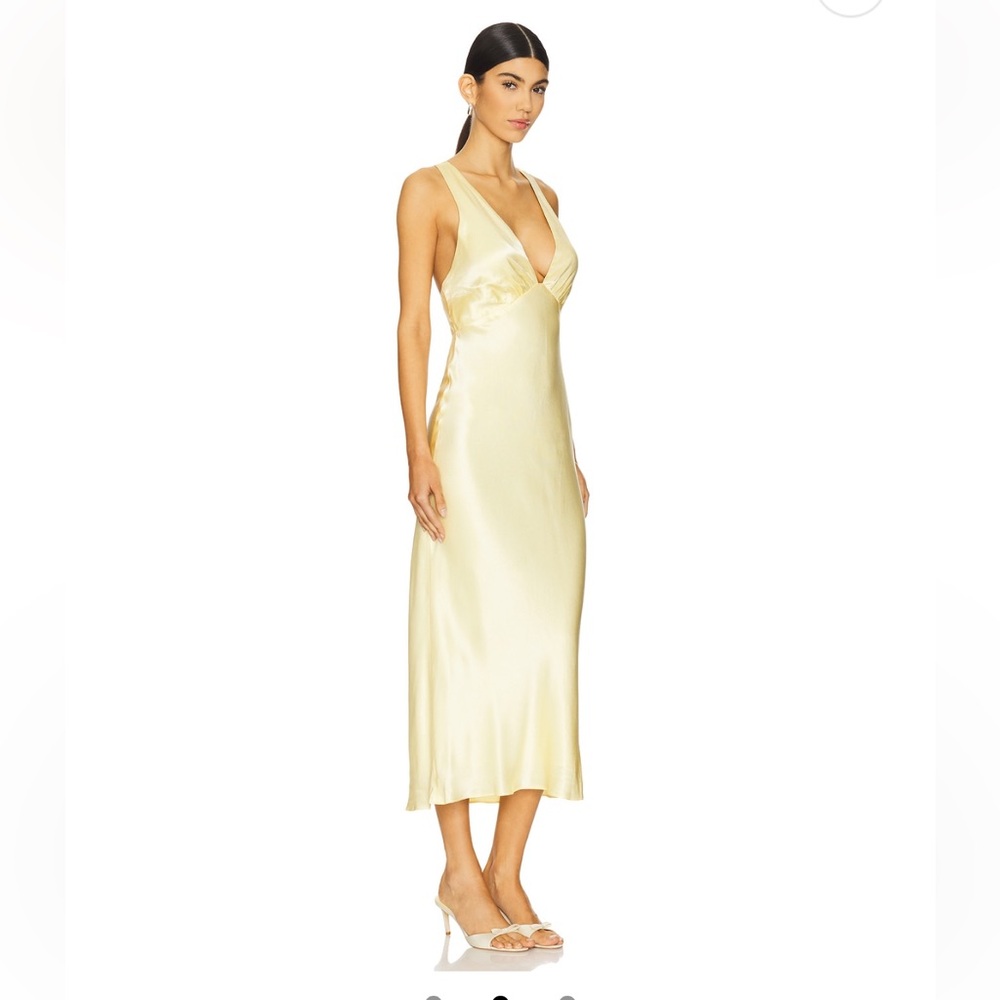 Shona Joy Lana Plunged Cross Back Midi Dress